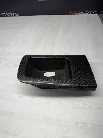 08-13 BMW E92 E93 M3 OEM Center Console Rear Sliding Tray Trim Carbon Fiber