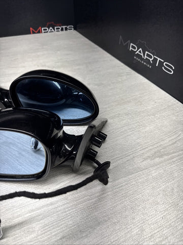 01-06 BMW E46 M3 Side View Door Mirrors Pair Painted Jet Black *Notes*