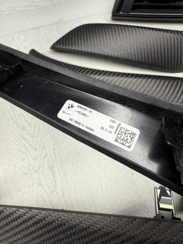 2016 - 2020 BMW F87 M2 CARBON FIBER FRONT INTERIOR TRIM PANEL SET OEM 8073751