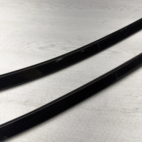 BMW E46 325 330 M3 Roof Rails Moldings Trims Pair Coupe OEM Jet Black
