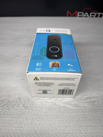 My Q Home Entry Video Doorbell MYQ-D49TXXB. SEALED FREE SHIPPING