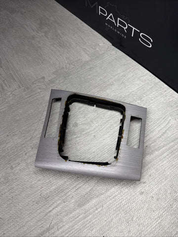 01-06 BMW E46 M3 Convertible Center Shift Shifter Trim Brushed Aluminum *Tab