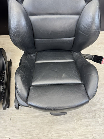 01-06 BMW E46 M3 Coupe Interior Front Seats Black heated Powered *Bent*