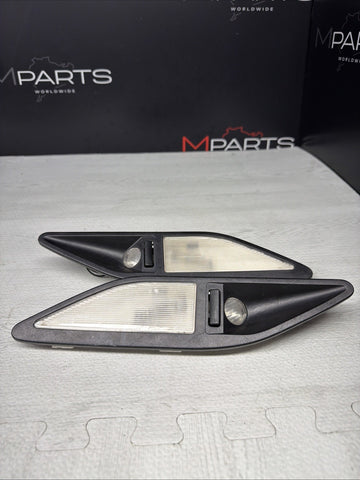 BMW E39 M5 540I REAR DOME LIGHT INTERIOR READING LAMP BLACK R/L 2491509 2491510