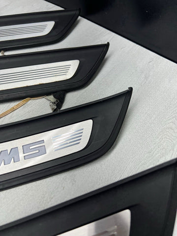 18-23 OEM BMW F90 M5 Door Sills Illuminated Covers Trims Scuff Plates SET
