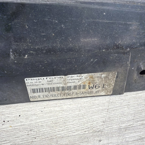 08-13 BMW E92 E93 M3 OEM Right Left Passenger Side Skirt Rocker Panels Black