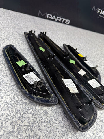01-06 BMW E46 M3 Convertible Door Upper Arm Rest Armrest Pads Black