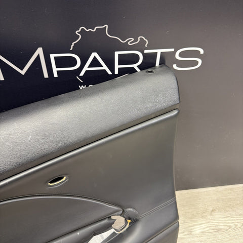 01-06 BMW E46 M3 FRONT PASSENGER RIGHT SIDE DOOR PANEL CARD BLACK OEM