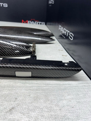 06-07 OEM BMW E63 E64 M6 Front Rear Door Dash Center Console Carbon Trim SET