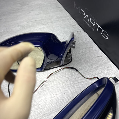 2006-2008 BMW E63 E64 M6 Door Mirrors Set Interlagos Blue *Notes*