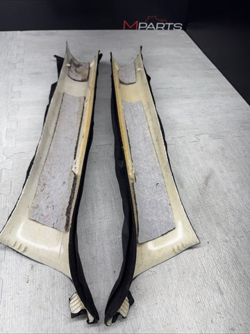 2001-2006 BMW M3 E46 Coupe Front Left Right A Pillar Trim Cover Black OEM