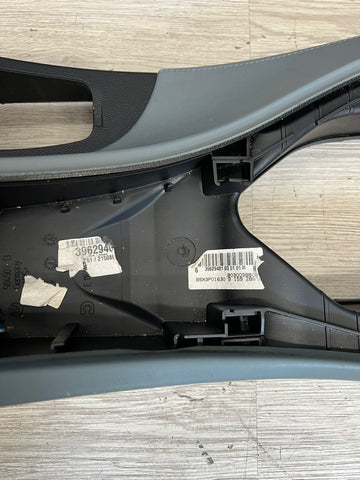08-13 BMW E90 E92 E93 M3 Center Console Extended Leather Silverstone Palladium