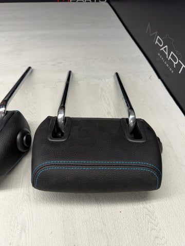 2016-2018 BMW M2 F87 Rear Headrests Blue Stitching OEM