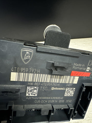 LAMBORGHINI HURACAN PASSENGER RIGHT SIDE DOOR CONTROL MODULE OEM 4T0959792H