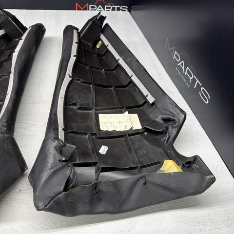 01-06 BMW E46 M3 Coupe Rear Seat Backrest Side Bolster Pair Black Napa OEM *Rip*