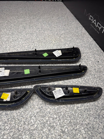 01-06 BMW E46 M3 Convertible Door Upper Arm Rest Armrest Pads Black