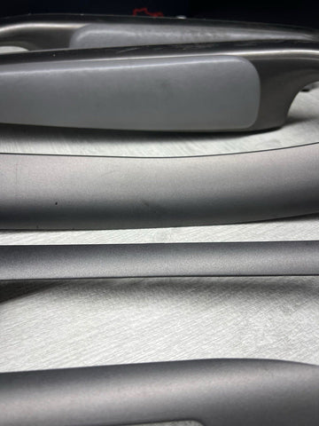 01-06 BMW E46 M3 Convertible Interior Armrests Trim Set Titan Shadow Grey + Pads
