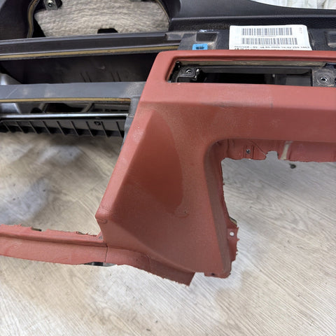 08-13 BMW E90 E92 E93 M3 Extended Fox Red Leather Dashboard *Notes*