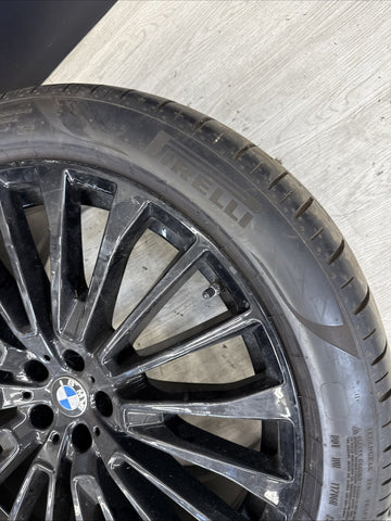 BMW 19-24 G07 X7 20x10.5 22” Rear Rim Wheel OEM 6885463 Gloss Black
