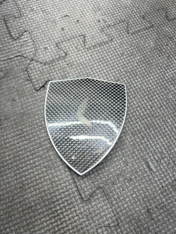 Ferrari 488 458 Italia California Carbon Fiber Fender Shield Badge Emblem