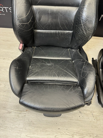 01-06 BMW E46 M3 Coupe Interior Front Seats Black heated Powered *Bent*