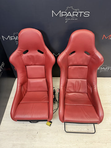 BMW E46 M3 01-06 Recaro Pole Position CS Seats Reupholstered Imola Red  *Notes*