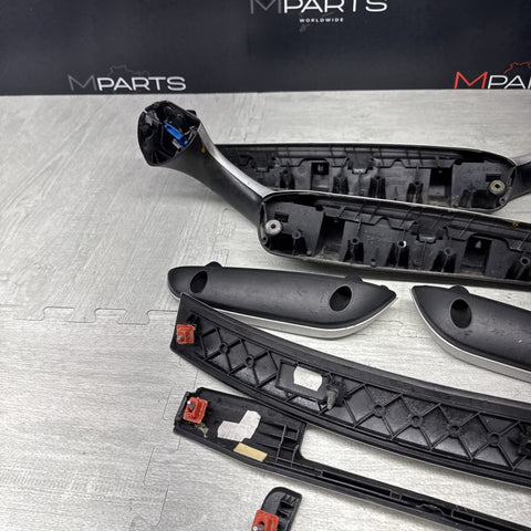 01-06 BMW E46 M3 Convertible Interior Armrests Trim Set Brushed Aluminum *Notes*