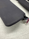 01-06 BMW E46 M3 Coupe Left Right Sun Visors Shade Mirror Black OEM Pair
