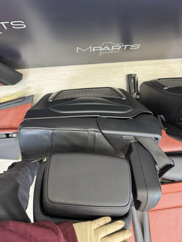 08-13 BMW E93 M3 OEM Complete Convertible Interior Seats Fox Red Black *Notes*