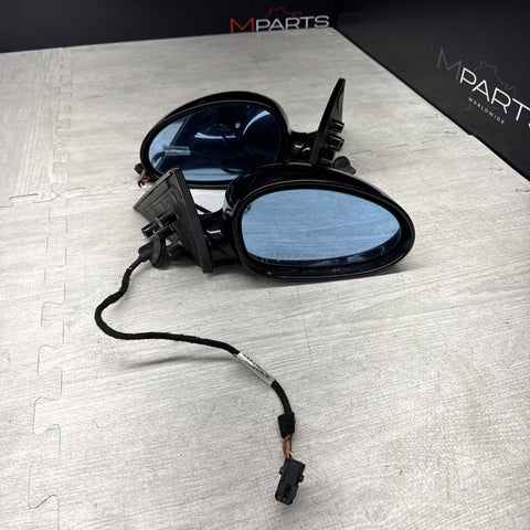 01-06 BMW E46 M3 Side View Door Mirrors Pair Carbon Black  *Notes*
