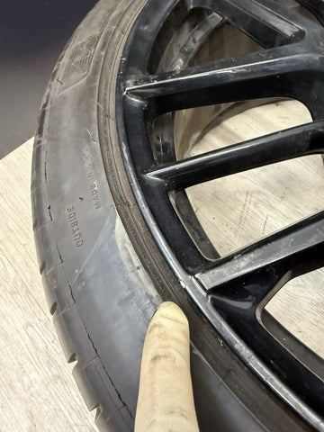 NISSAN GTR R35 FRONT & REAR SET ALLOY WHEELS RIMS BLACK OEM STAGGERED