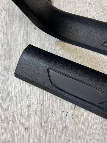 15-18 Porsche Macan Front Door Sills Scuff Plates Trims Covers Black