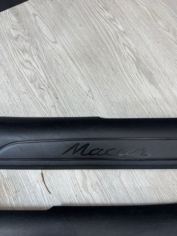 15-18 Porsche Macan Front Door Sills Scuff Plates Trims Covers Black