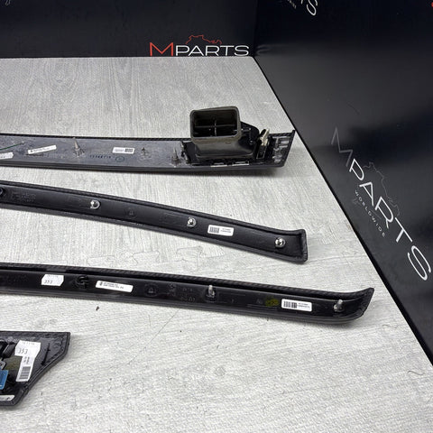 08-13 BMW E92 E93 M3 Interior Trim Set Carbon Leather OEM *Missing 1 Front Door