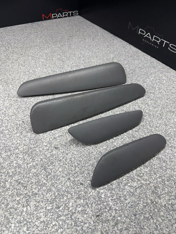 01-06 BMW E46 M3 Convertible Door Arm Rest Armrest Pads Dove Grey *2 Broken Tabs
