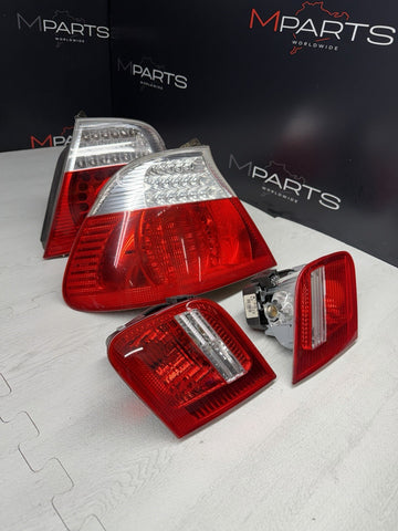 BMW E46 M3 01-06 Convertible LED Tail Lights Red Original Trunk Outers Inners