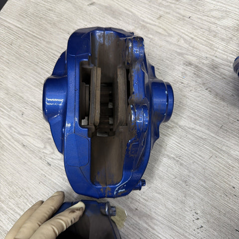 OEM BMW F80 F83 M3 M4 Front Rear 380/370mm Brake Calipers SET Brembo Blue