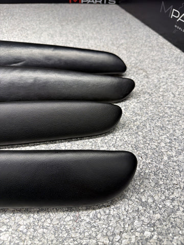 01-06 BMW E46 M3 Coupe Door Upper Arm Rest Armrest Pads Black *Tabs*