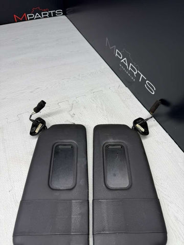 BMW E64 M6 Convertible OEM Sunvisors Sun Visors Black Leather Pair