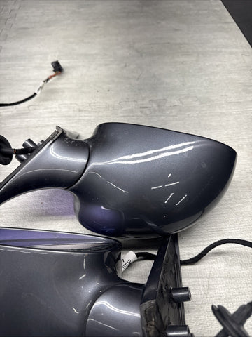 01-06 BMW E46 M3 Side View Door Mirrors Pair Steel Gray  *Notes*