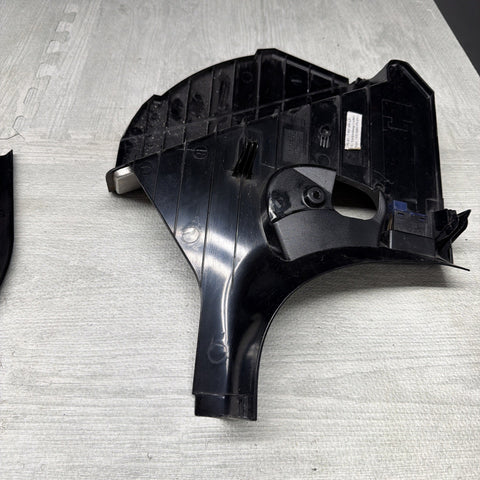 01-06 BMW E46 M3 Left Right Kick Dead Pedals Covers Trims Panels Genuine Black