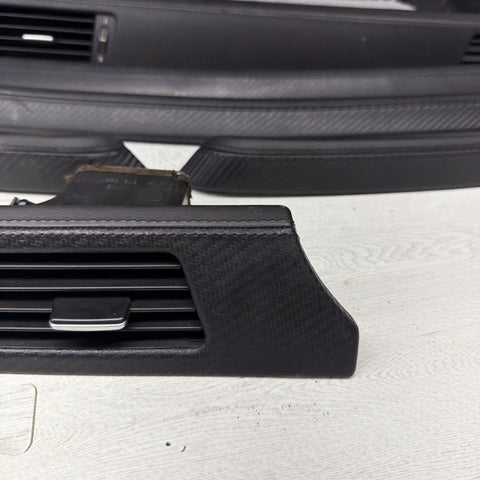 08-11 BMW E90 M3 Sedan Interior Dashboard Door Leather Carbon Fiber Trim Set OEM