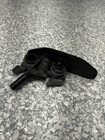 01-06 BMW E46 M3 Left Headlight Washer Jet Cover Cap OEM 8256179 Carbon Black