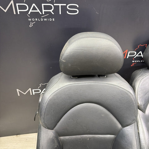 BMW E46 M3 Coupe Front Sport Seats Pair Black Napa Leather 2001-2006 OEM *Notes*
