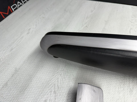 01-06 BMW E46 M3 Convertible Interior Armrests Trim Set Brushed Aluminum *Notes*