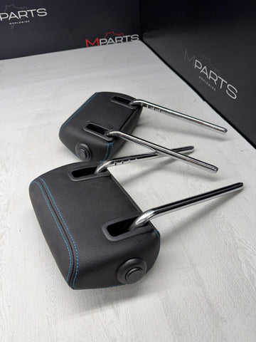 2016-2018 BMW M2 F87 Rear Headrests Blue Stitching OEM