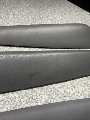 01-06 BMW E46 M3 Convertible Door Arm Rest Armrest Pads Dove Grey *2 Broken Tabs