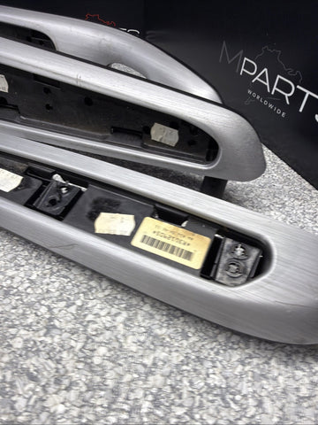 01-06 BMW E46 M3 Brushed Aluminum/Black Door Trim Armrests Front Rear Coupe