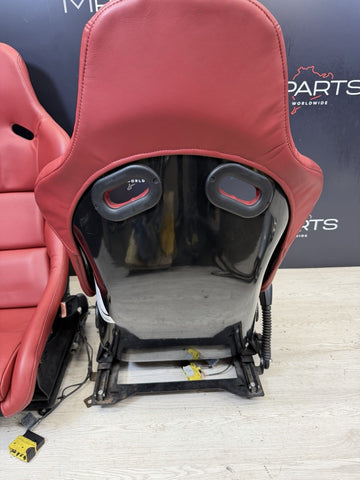 BMW E46 M3 01-06 Recaro Pole Position CS Seats Reupholstered Imola Red  *Notes*