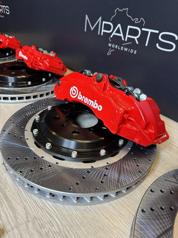 01-06 BMW E46 M3 BREMBO Big Brake Kit Red Calipers Rotors Set NEW Plug Play